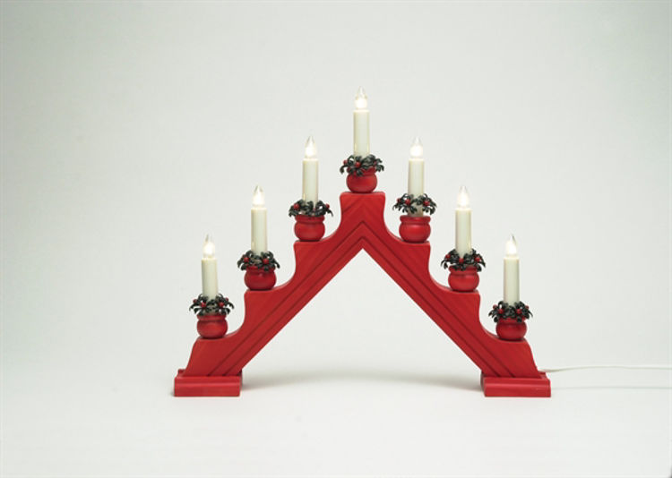 Picture of Swedish Wooden Candelabras, with bowl